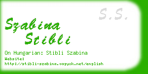 szabina stibli business card